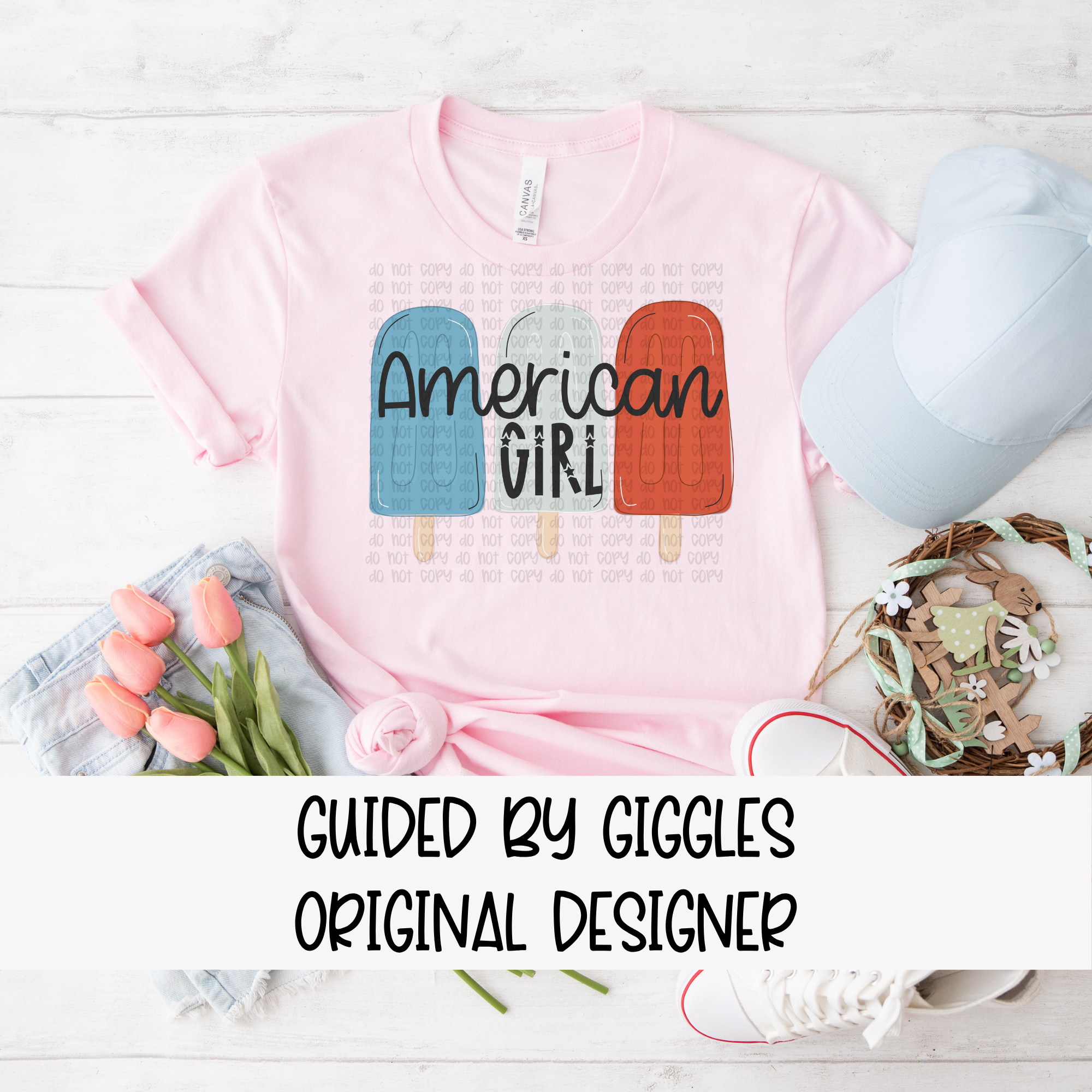 Girls' 4th of July American Girl Shirt