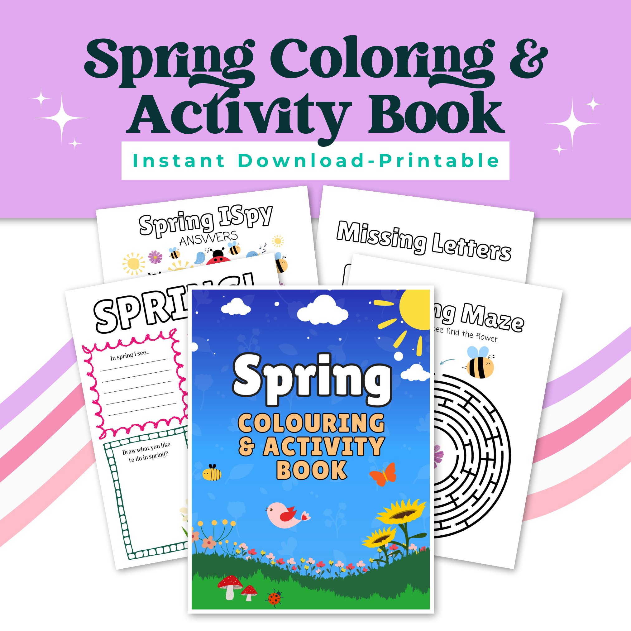 Spring Coloring & Activity Pages