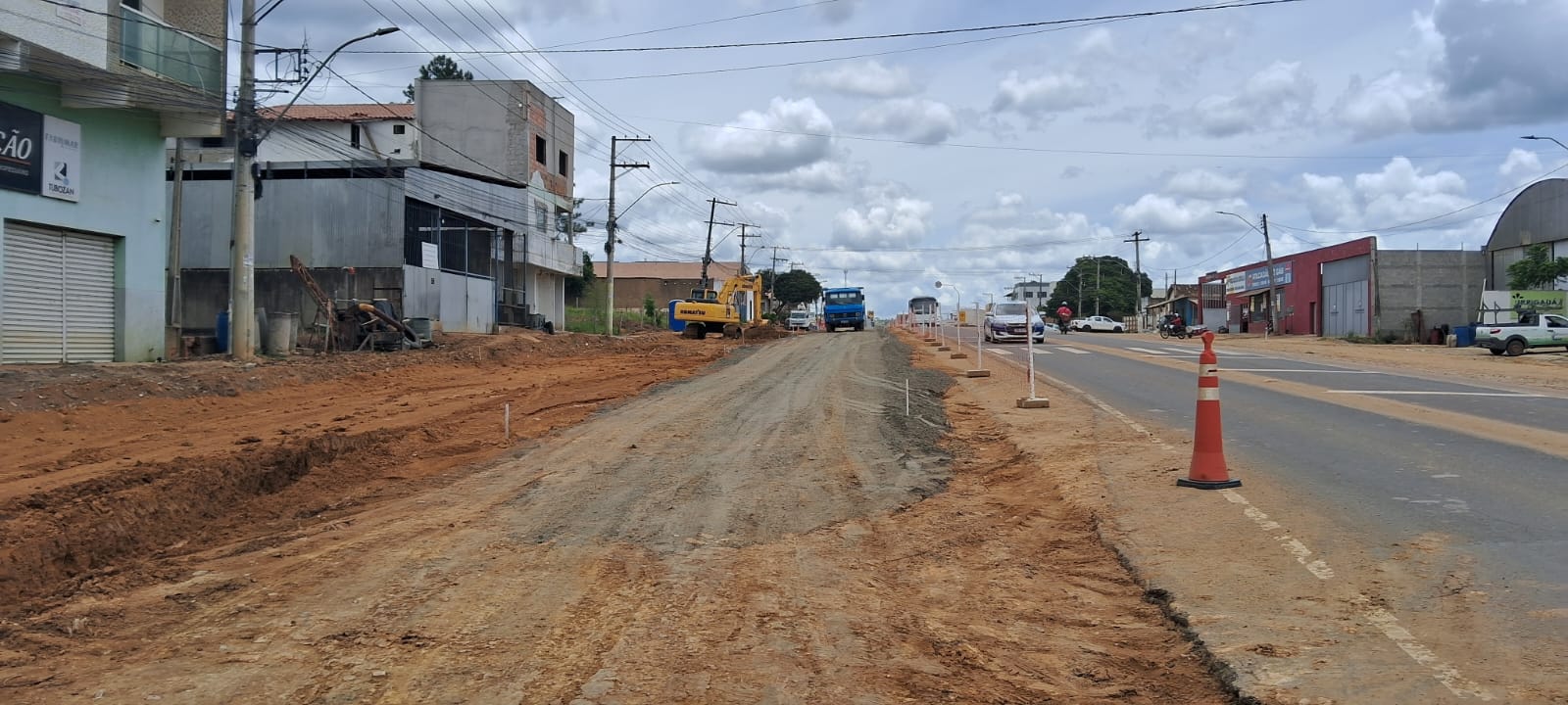 Obras em ritmo lento