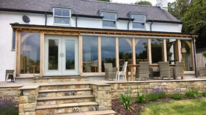 Oak framed sun room extension