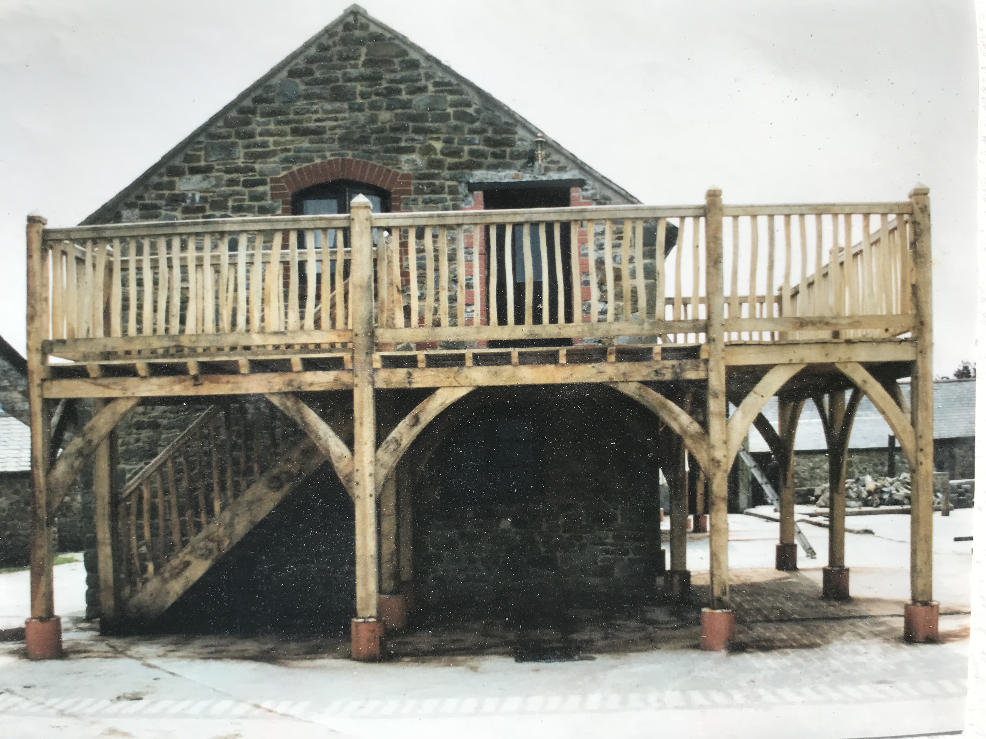Oak framed balcony