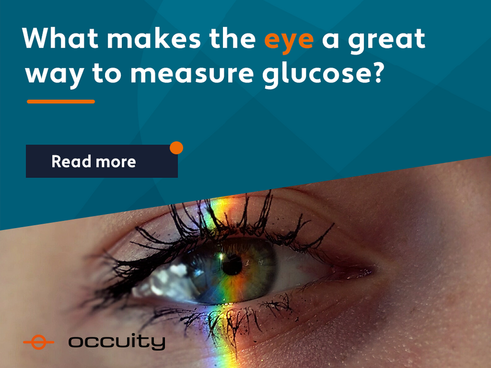 What makes the EYE a great way to measure blood glucose?