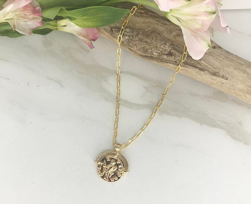 Thumbnail: ATHENS Greek Coin Necklace