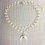 Thumbnail: DOUBLE ARIZONA White Beaded Double Choker - White Crescent Necklace