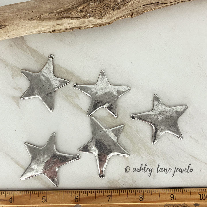 Thumbnail: Silver ROPE CHAIN STAR Necklace