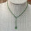 Thumbnail: GREEN WITH ENVY Green and Black  Y Necklace