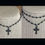 Thumbnail: COUTURE Gunmetal Black Choker with Cross