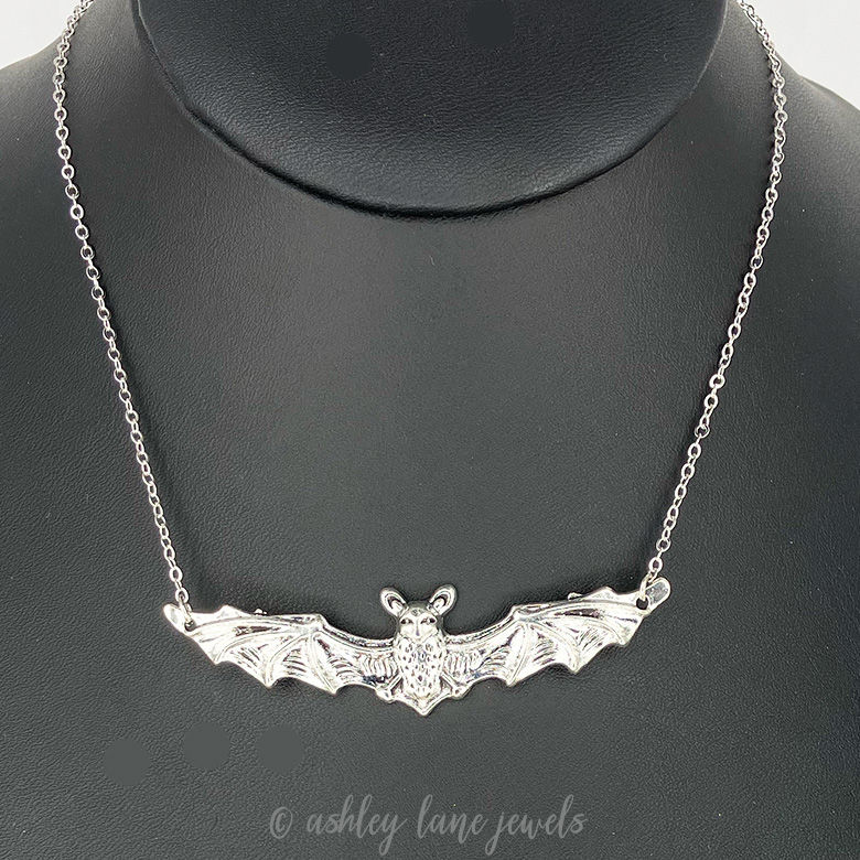 SILVER BAT Necklace