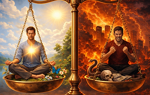 balance avec ego positif et ego négatif