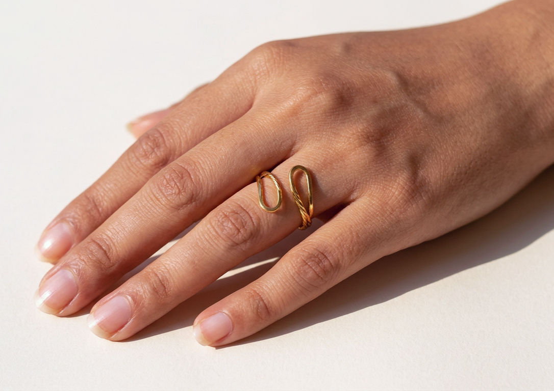 Minimalist Gold Plated Abstract Ring