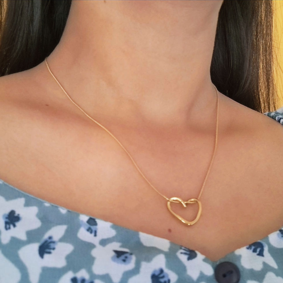 Thumbnail: Twisted Open-Heart Pendant Necklace