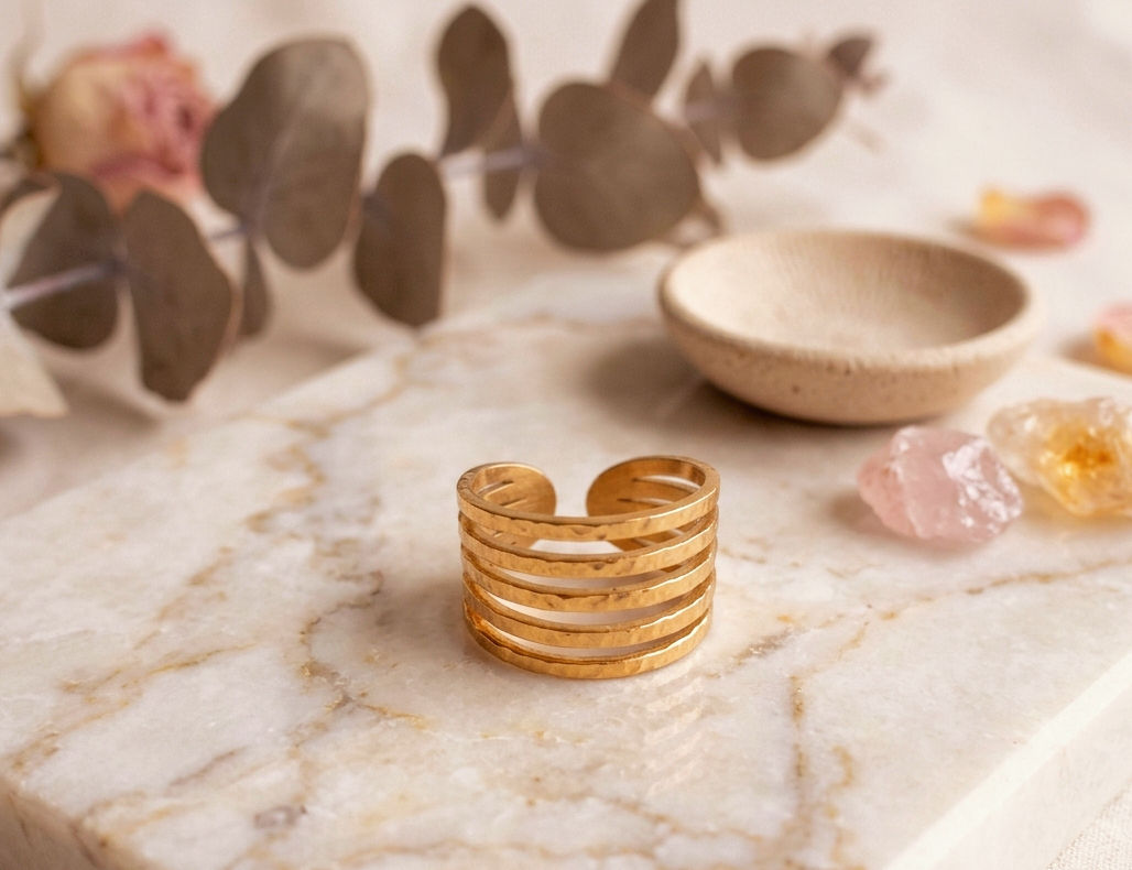 Multi-Layer Gold-Toned Ring