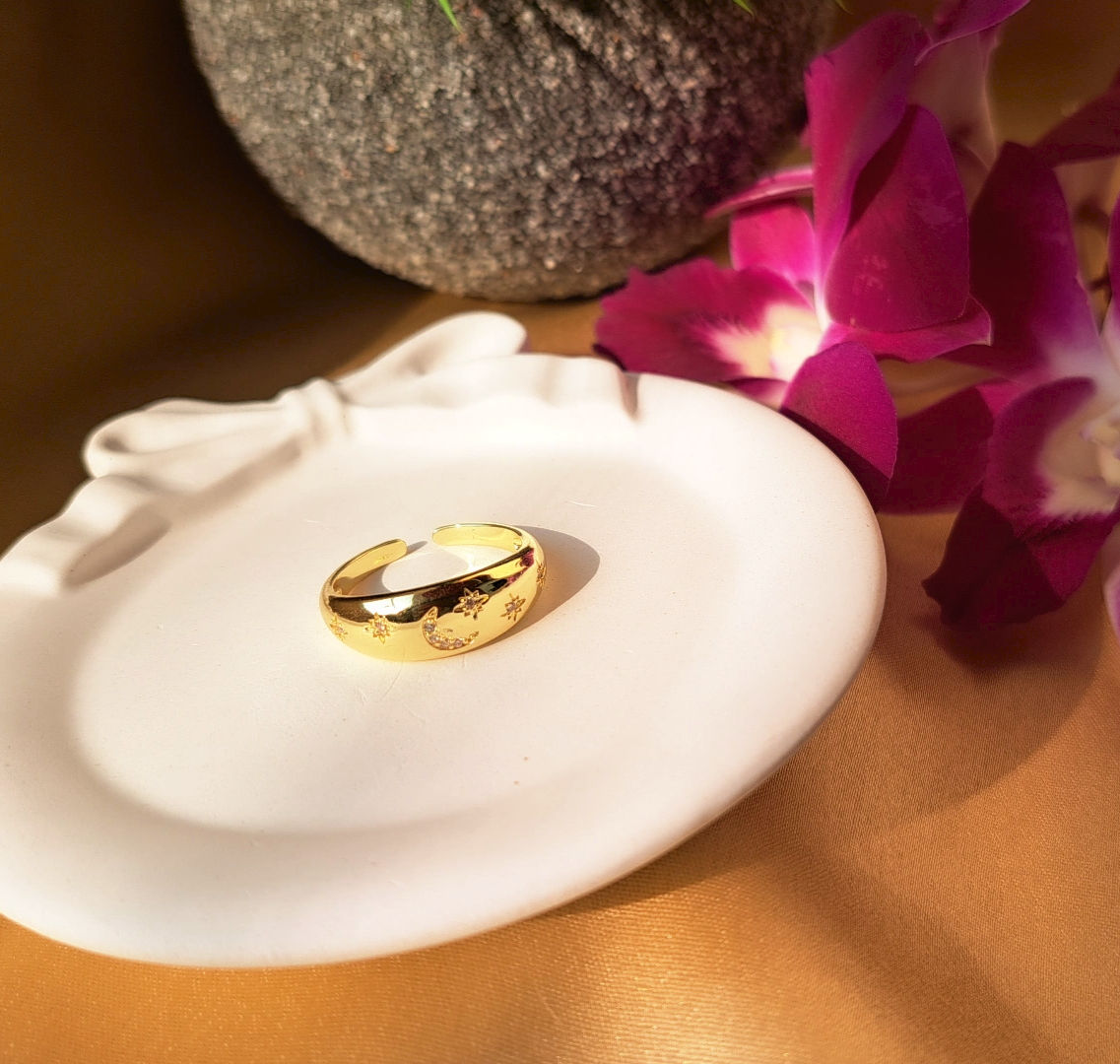 Celestial Gold Dome Ring
