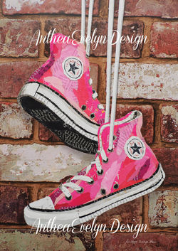 PRINT Basketball shoes pink