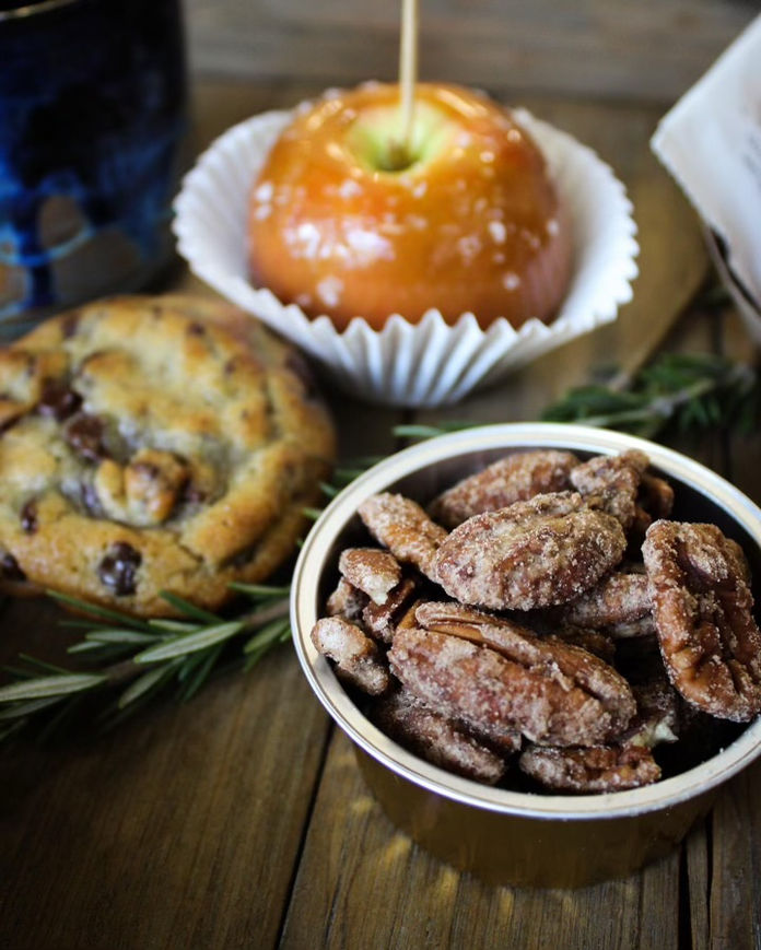 Caramel Apple, Chocolate Chip Cookie, Candied Pecans, Food Photography by Sarah Ruth Frey Creative Studio