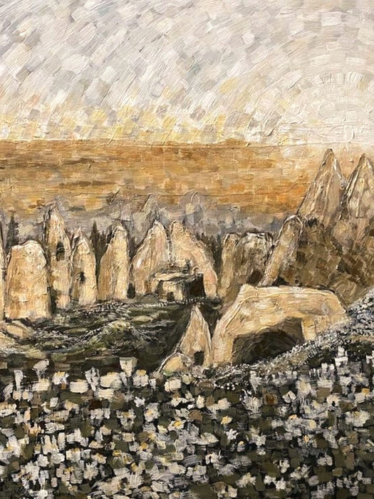 "Memoryscape" (2021). Acrylic  Painting on Canvas, Artist Sarah Ruth Frey