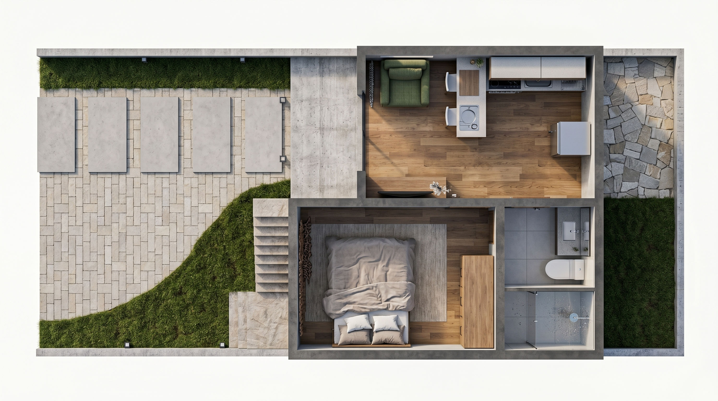 Casa Vértice - Projeto de Casa moderna 5x11m