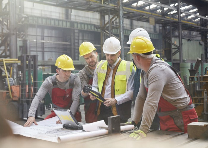Team Training at metal workshop