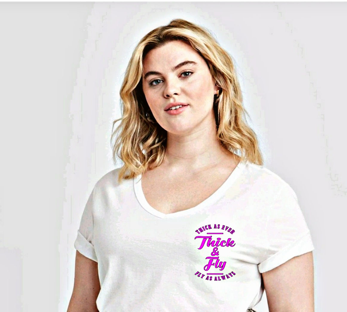 Thick & Fly Thick Tee (White/Pink)