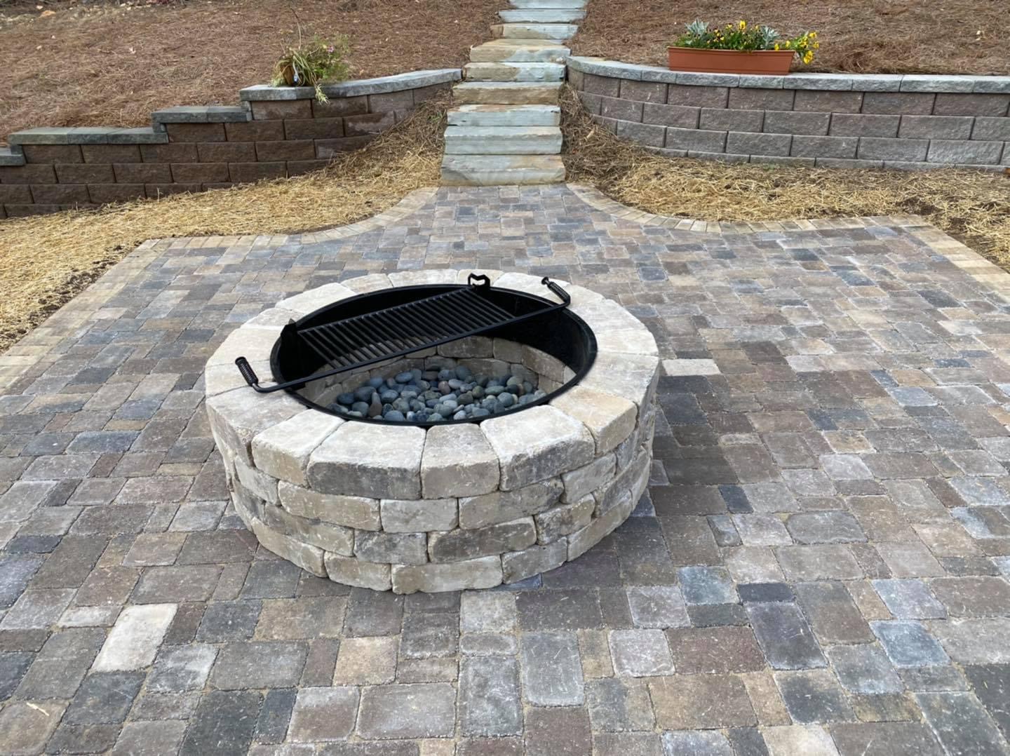 Block retaining wall by Dixon Landscape Services