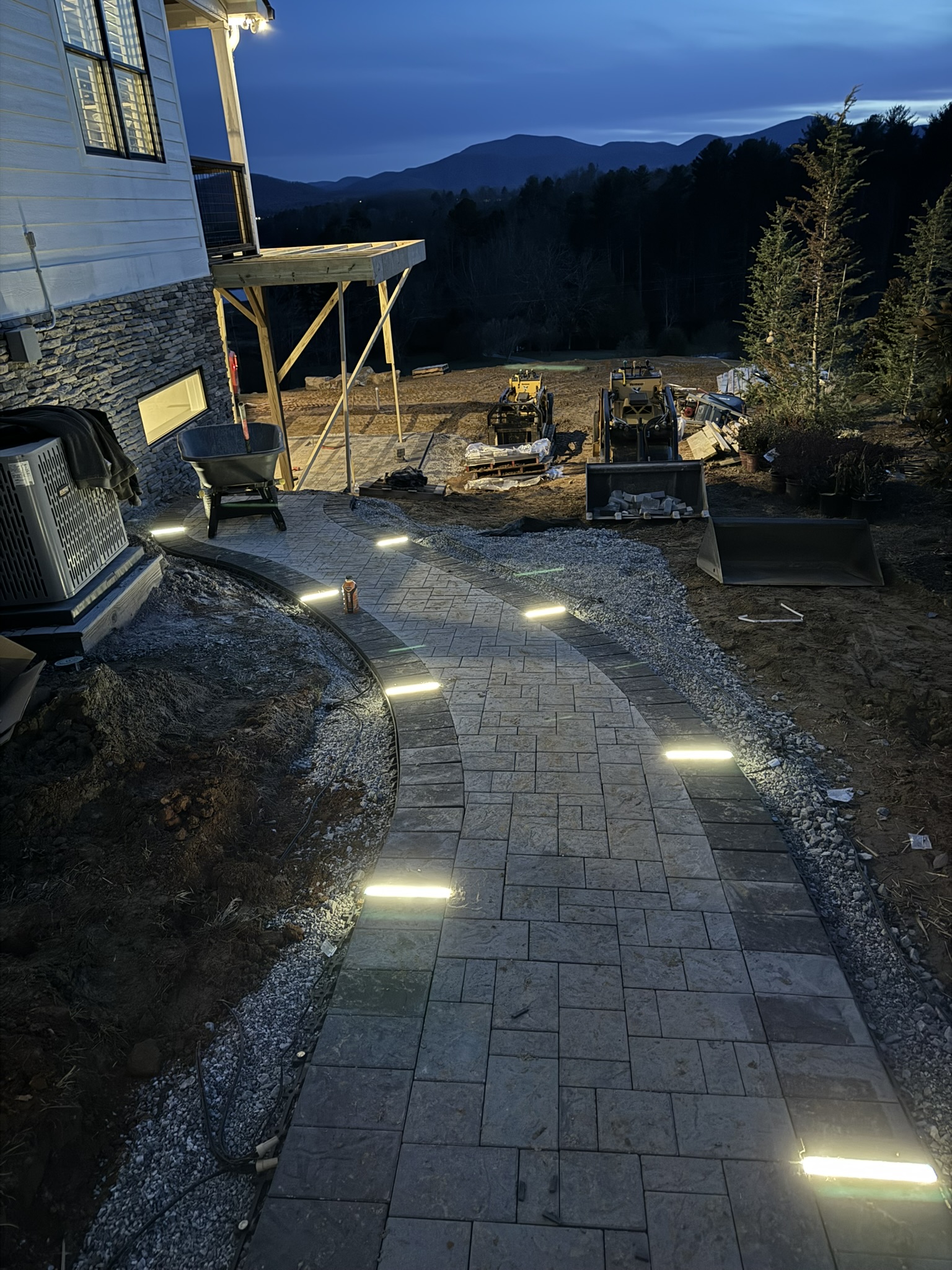 Completed landscape installation project