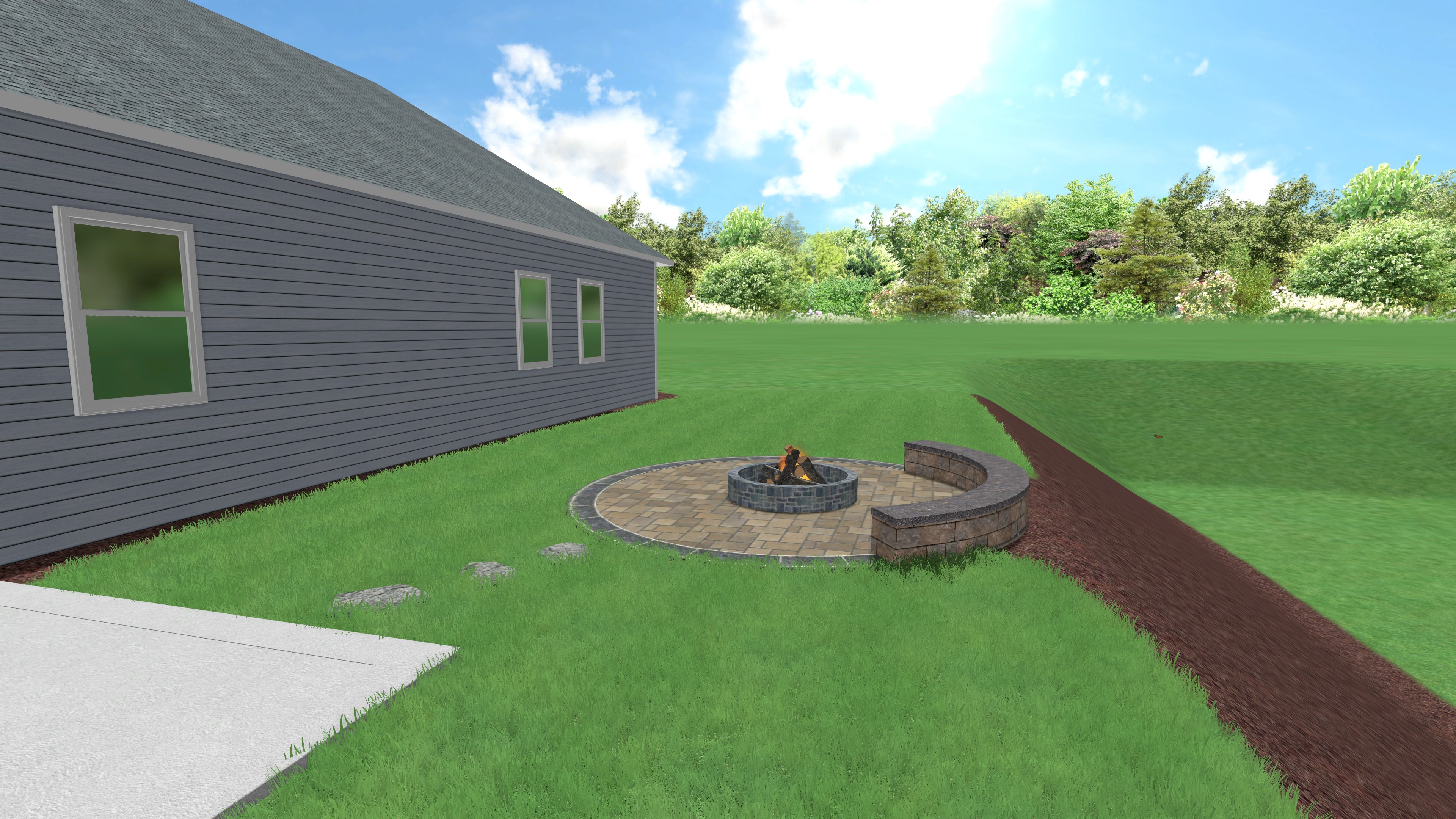 Completed landscape installation by Dixon Landscape Services