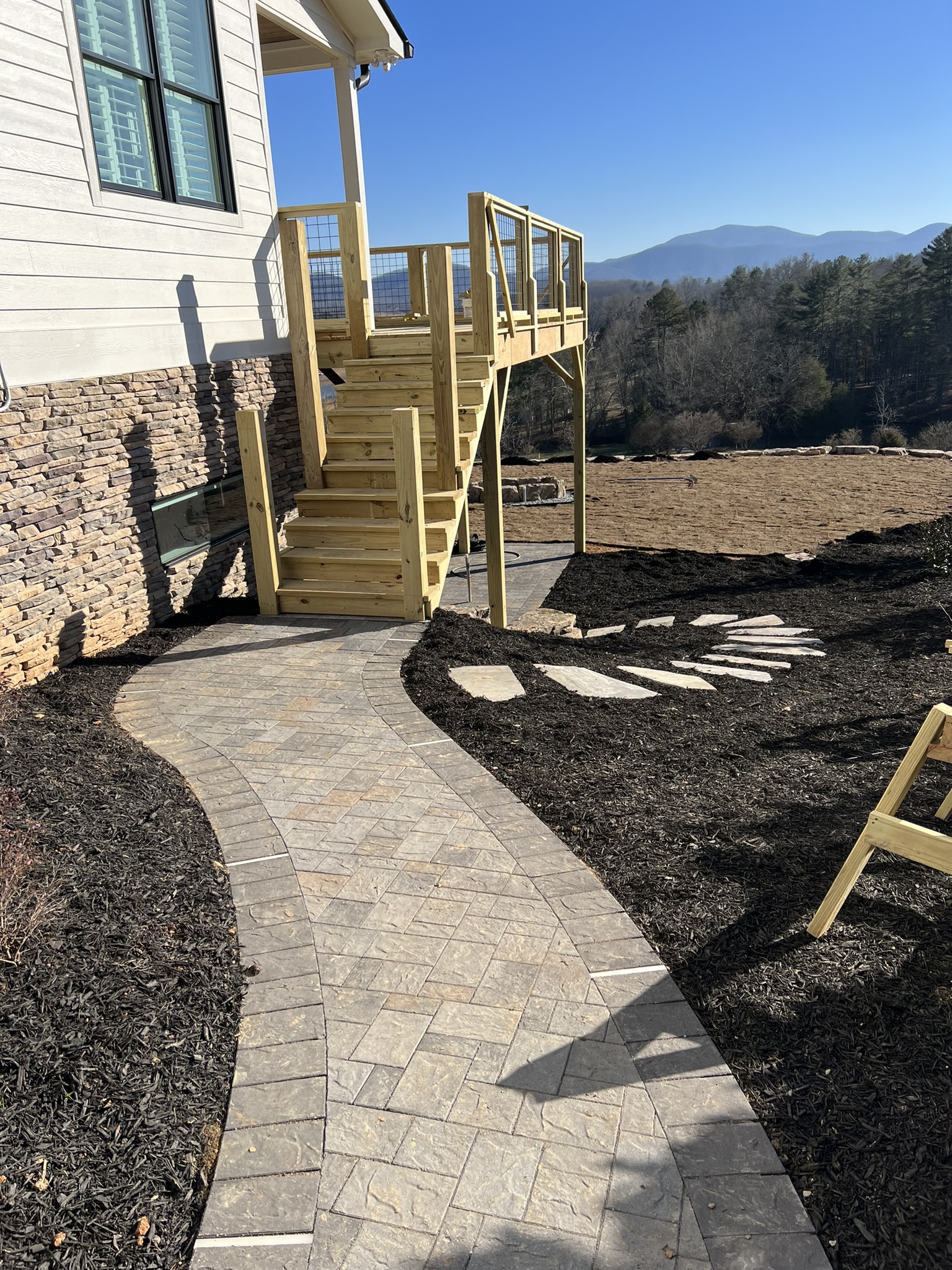 Paver patio project by Dixon Landscape Services