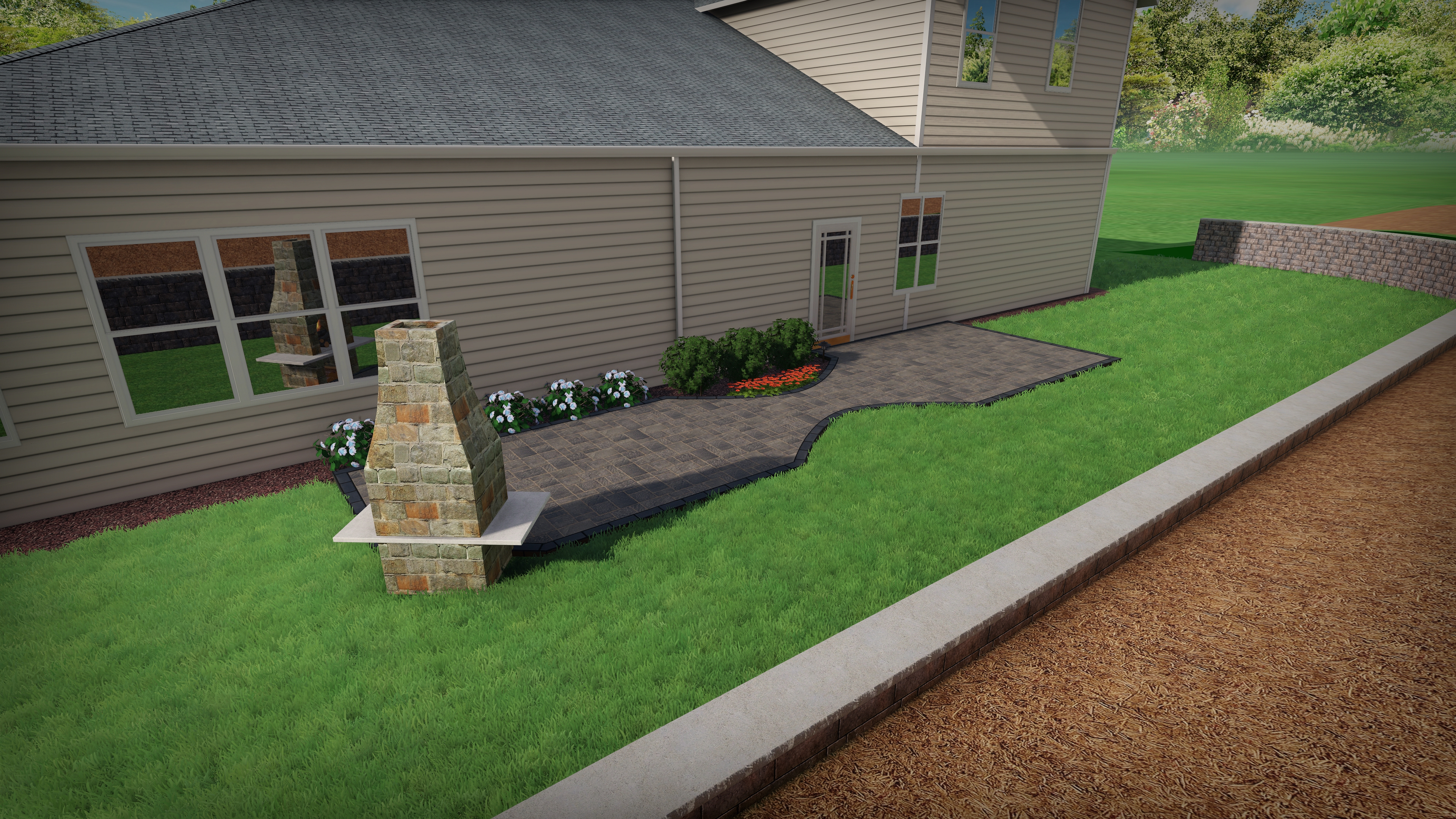 A custom landscape design and installation project by Dixon Landscape Services