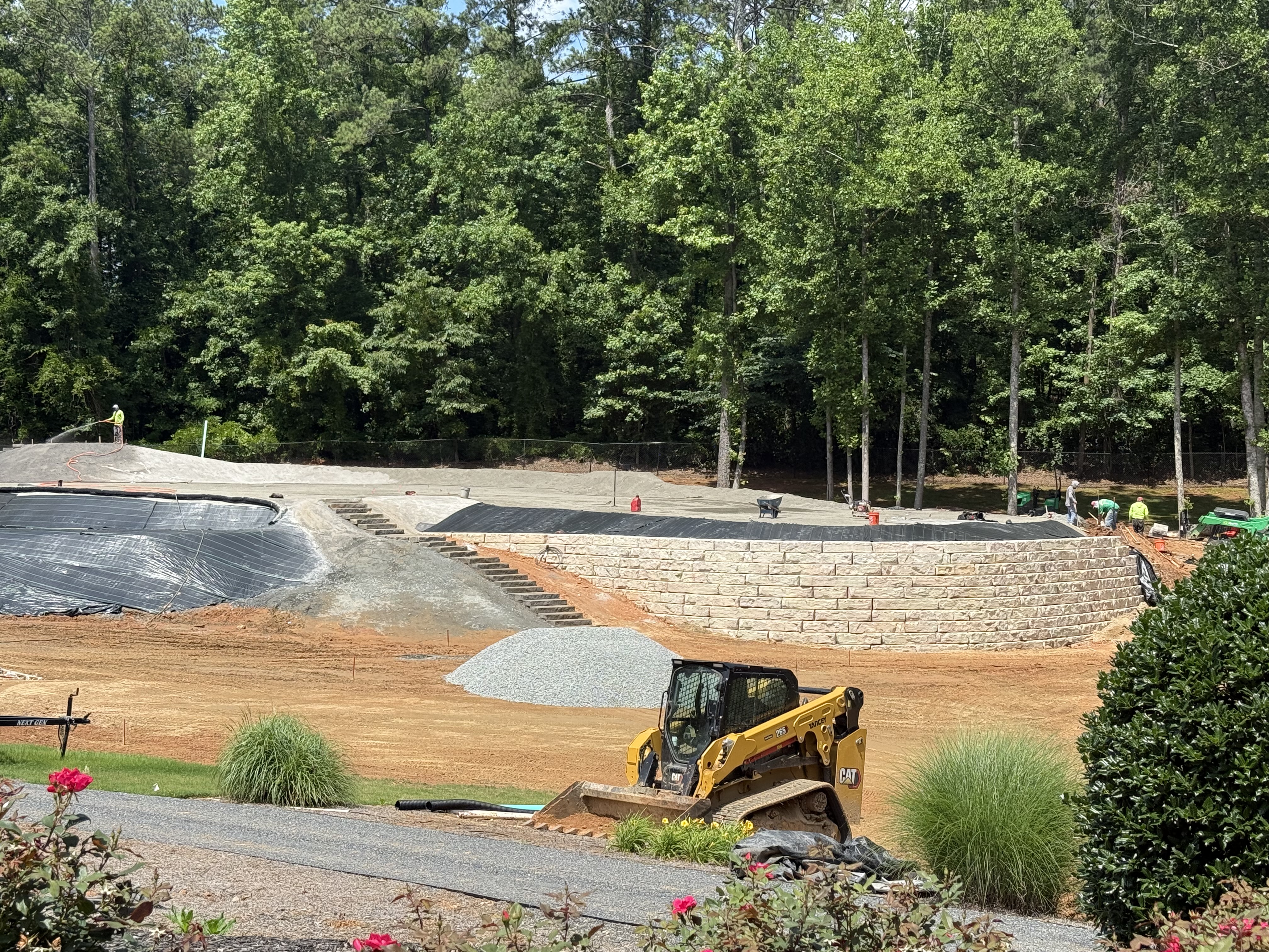 Retaining wall project by Dixon Landscape Services