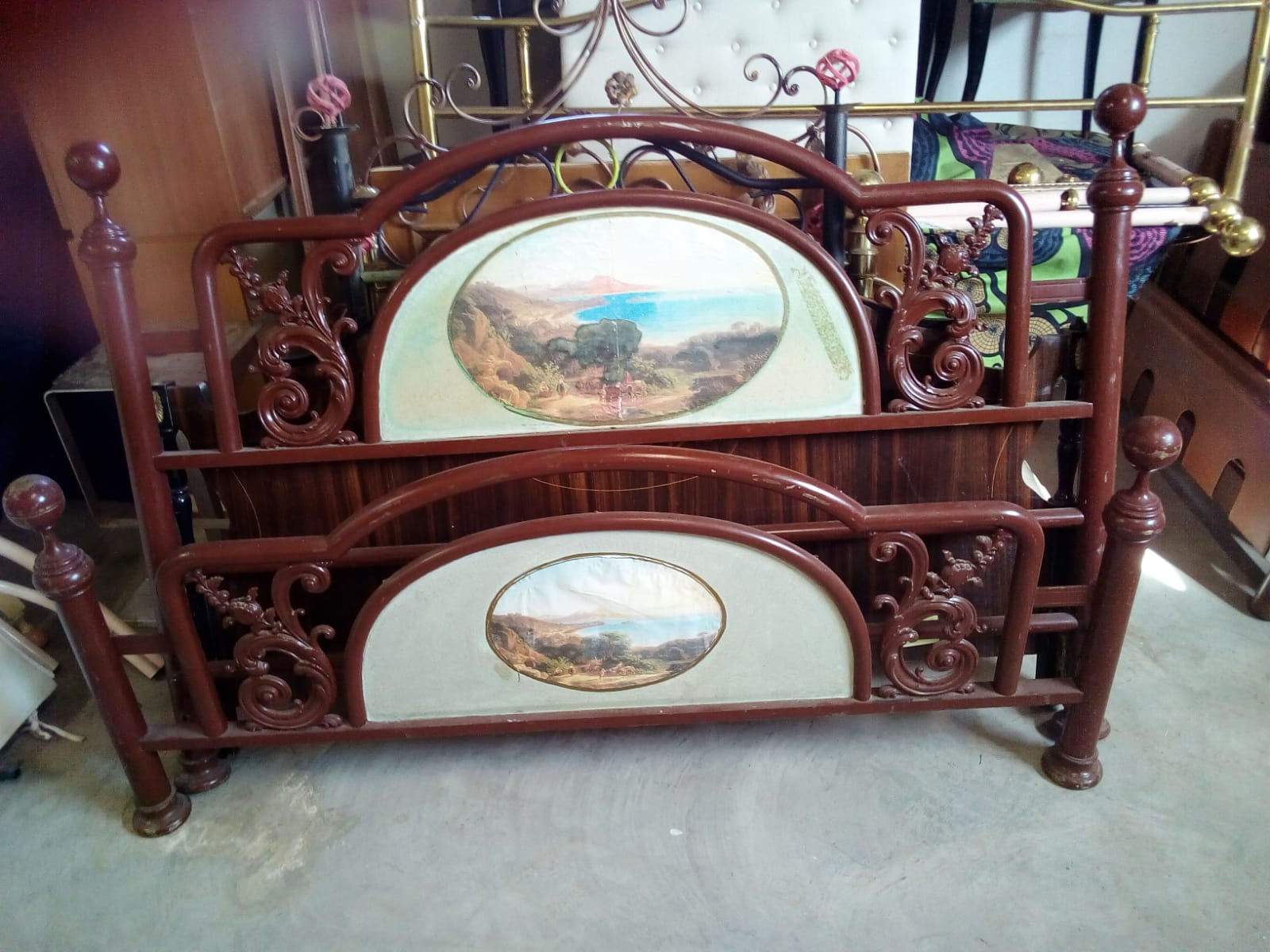 testiera matrimoniale con immagine paesaggio