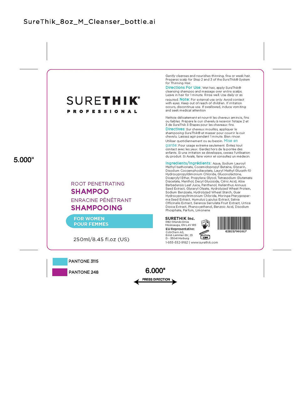 SureThik Women's Shampoo New Label 