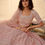 Thumbnail: PEACH ORGANZA LEHENGA CHOLI WITH DUPATTA