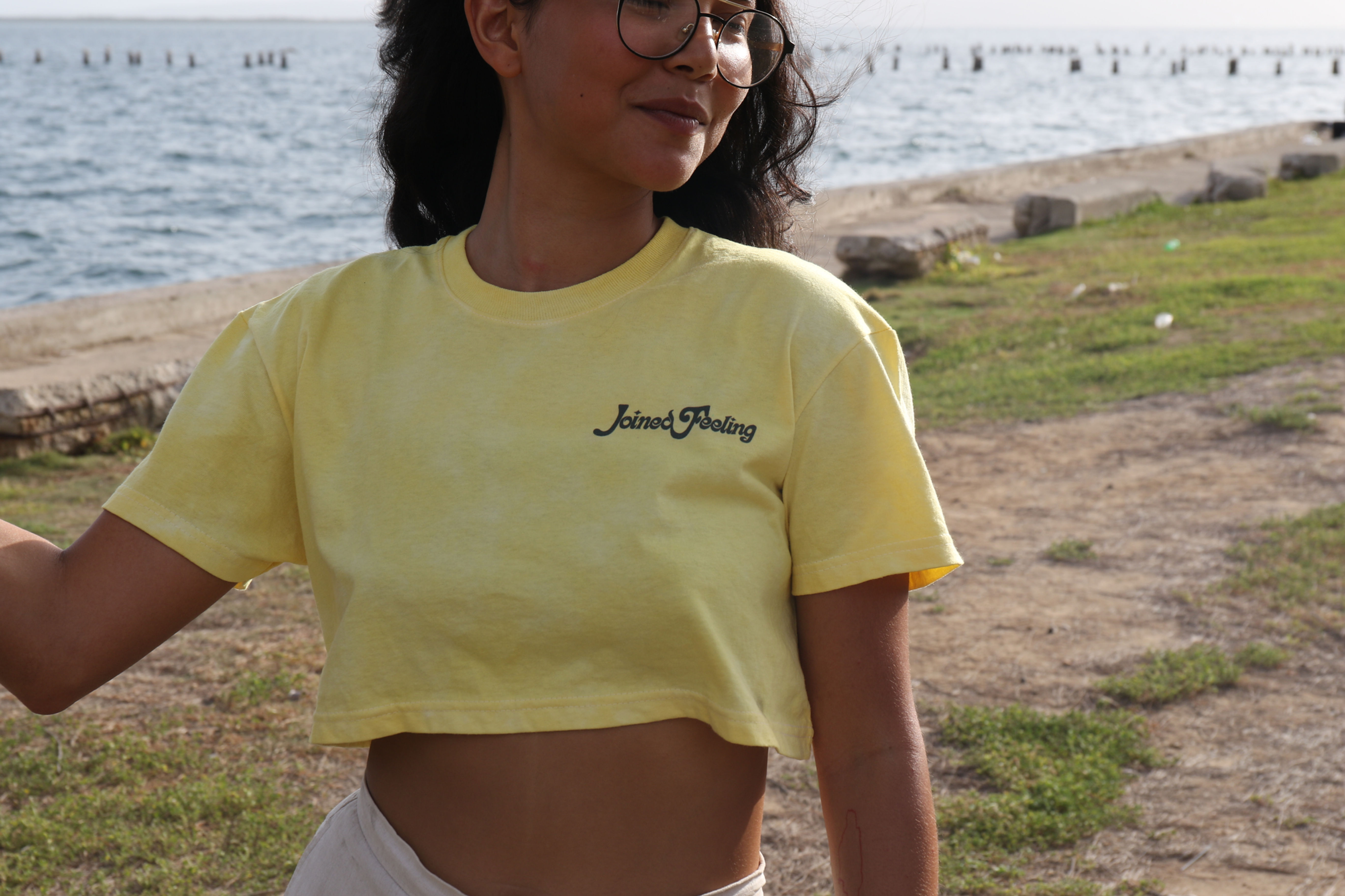 Yellow Cropped Tee