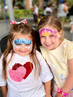 Frozen themed face paint