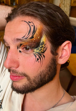 Animal print adult face paint
