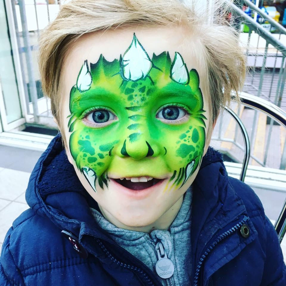 Dinosaur face paint!