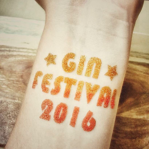 Customised glitter tattoo