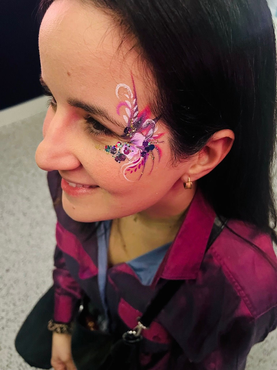 Adult with festival face paint