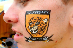 Hull City face paint badge