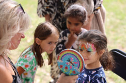 Rainbow princes face paint