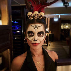 Voodoo face paint - adult Halloween make up