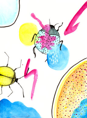 Abstract Illustration with Bugs