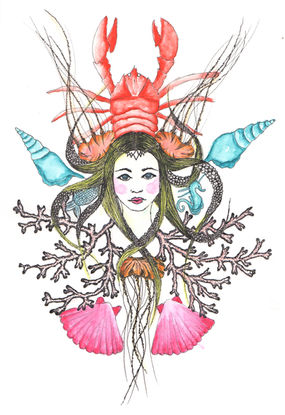 Underwater Queen Illustration 
