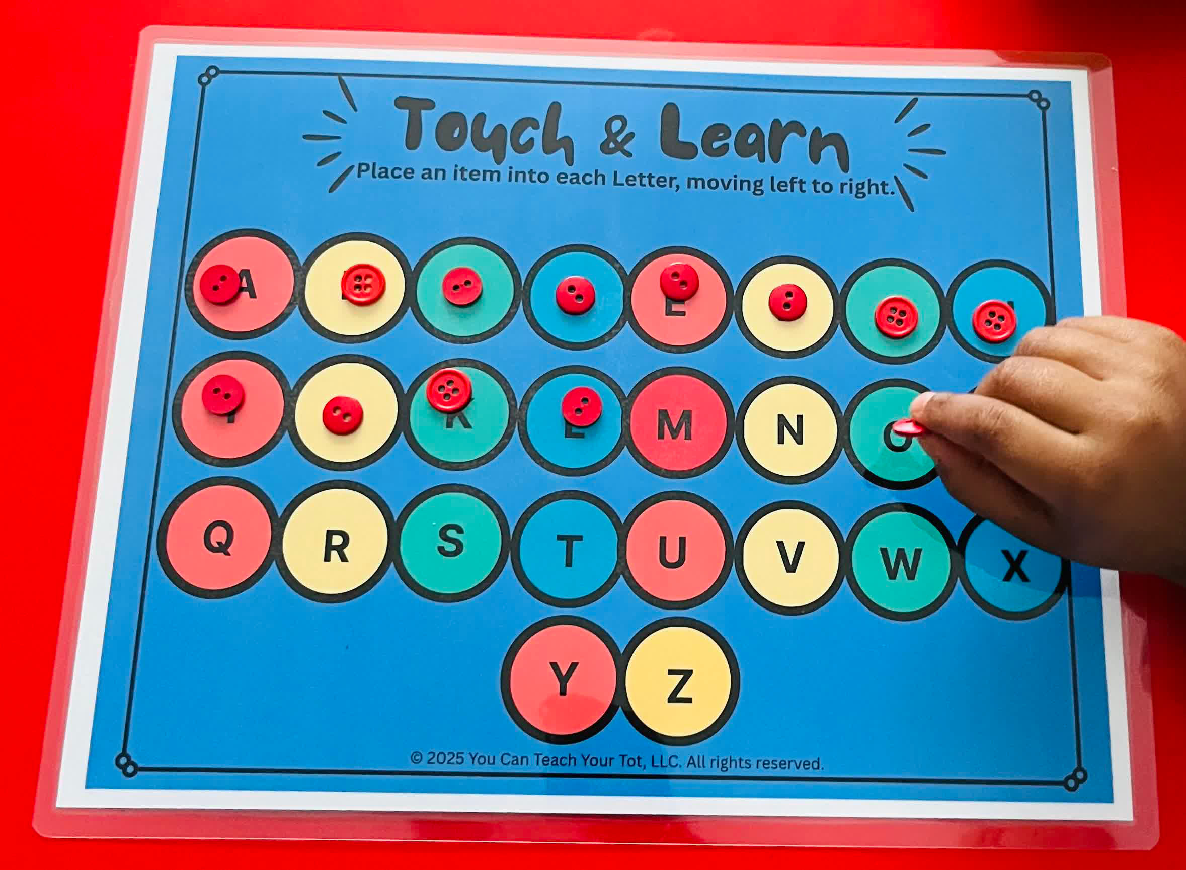 Alphabet Placemat - Say • Touch • Learn