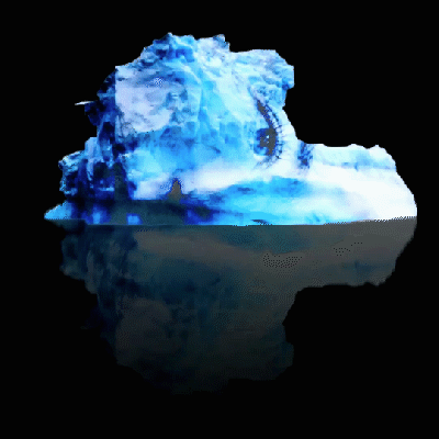 face of the icebergs