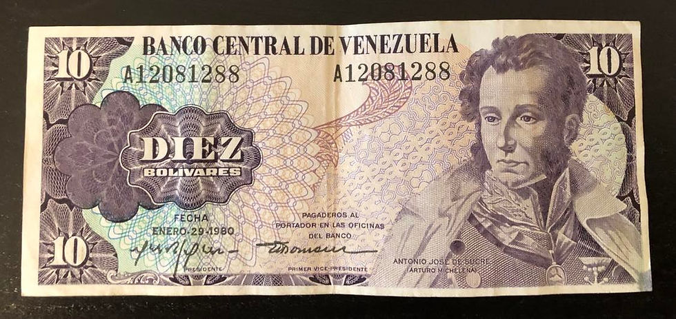 Venezuela - nota de bolívares