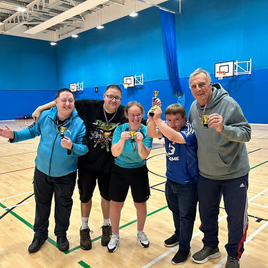 Coalville Boccia Group Celebrating
