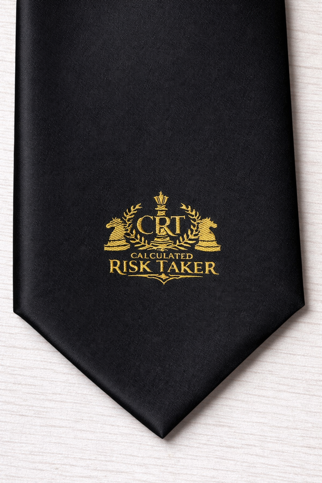 CRT Signature Silk Tie — Black Edition