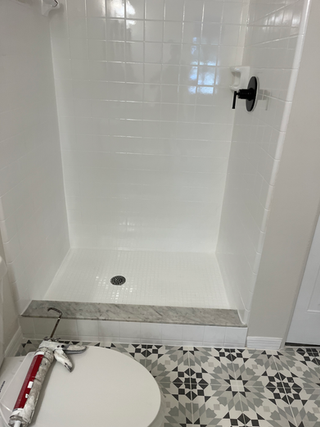 white shower refinish