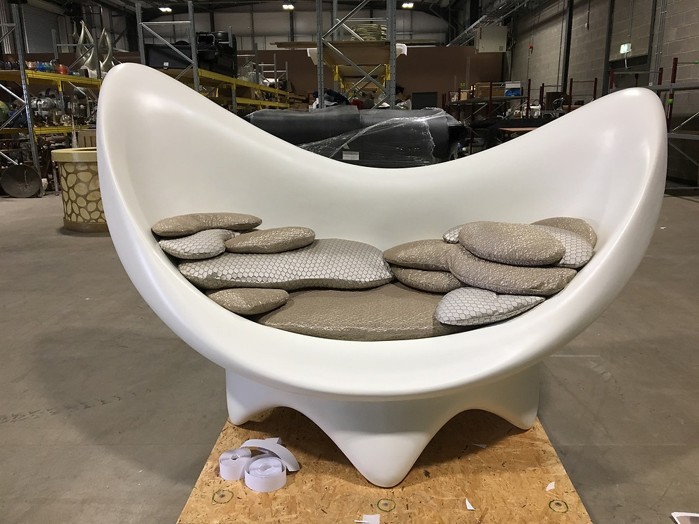 Image of stylish sofa made for film set